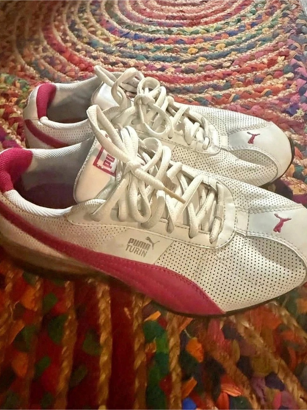 Puma Turin Women's Athletic Shoes White & Pink